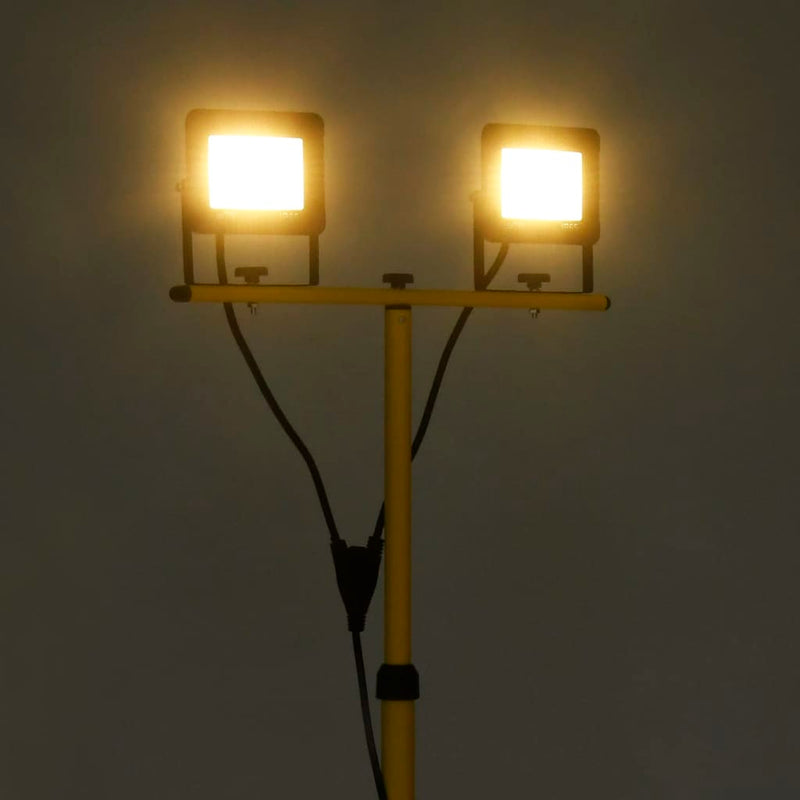 LED-Fluter mit Stativ 2x50 W Warmweiß