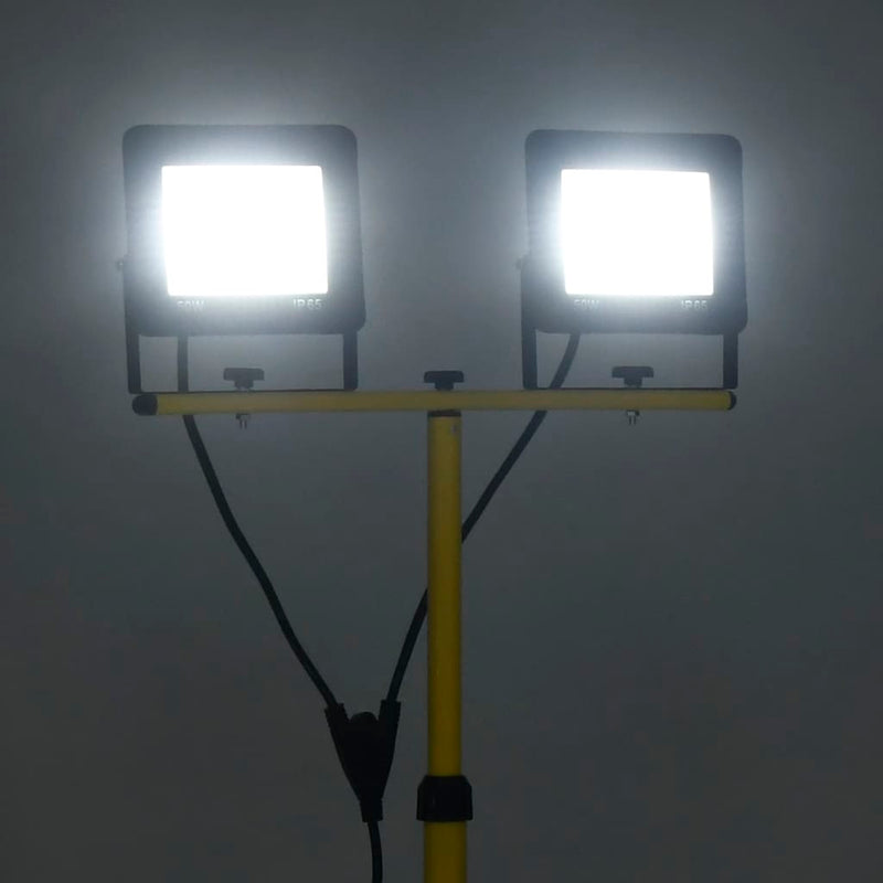 LED-Fluter mit Stativ 2x50 W Kaltweiß