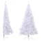 Künstlicher Halber Weihnachtsbaum mit Ständer Weiß 180 cm PVC
