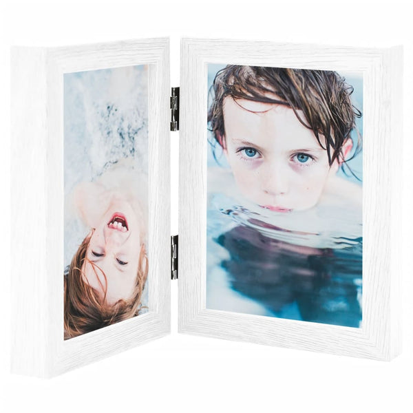 Zweifach-Bilderrahmen Collage Weiß 2x(10x15 cm)