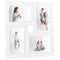 vidaXL Collage Bilderrahmen für 4x(13x18 cm) Fotos Weiß MDF