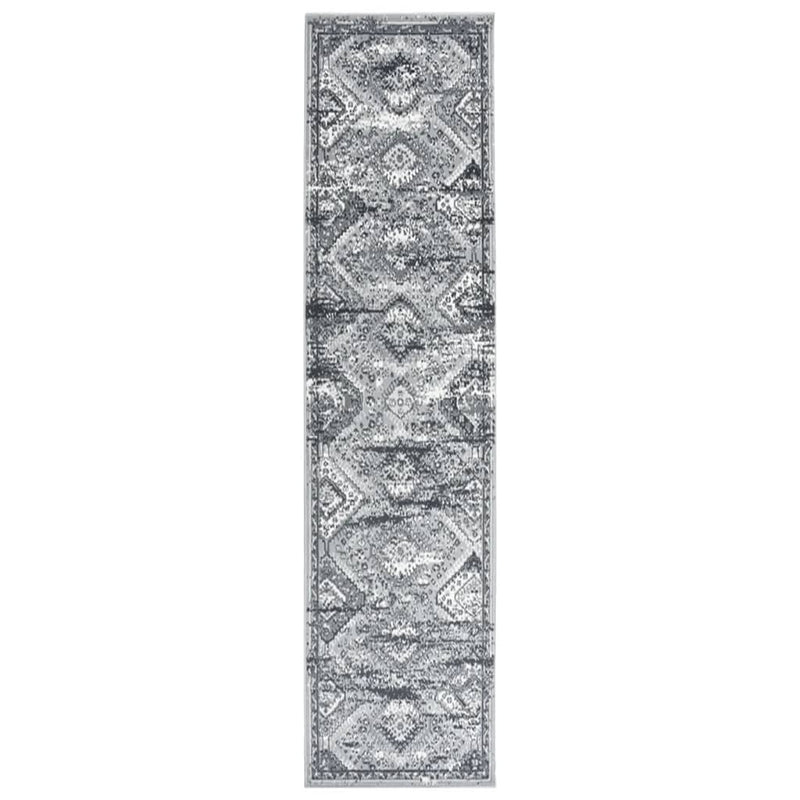 vidaXL Teppichläufer BCF Orientalisch Grau 100x400 cm