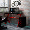 vidaXL Gaming-Schreibtisch mit LED Y-Gestell Schwarz Rot 90x60x75 cm