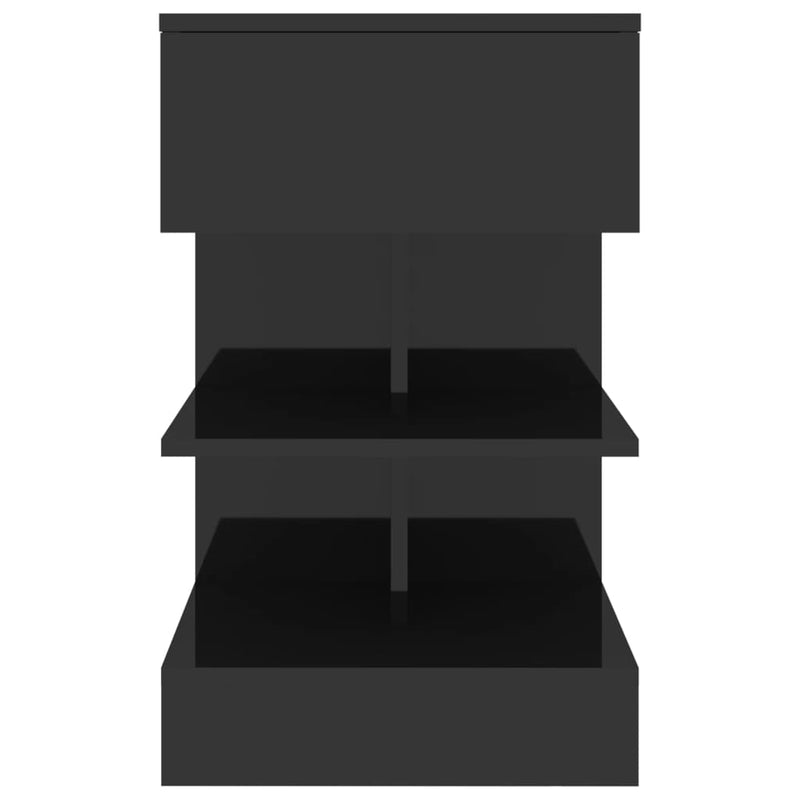 Nachttisch Hochglanz-Schwarz 40x35x65 cm Holzwerkstoff
