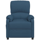 Elektrischer Sessel mit Liegefunktion Blau Stoff