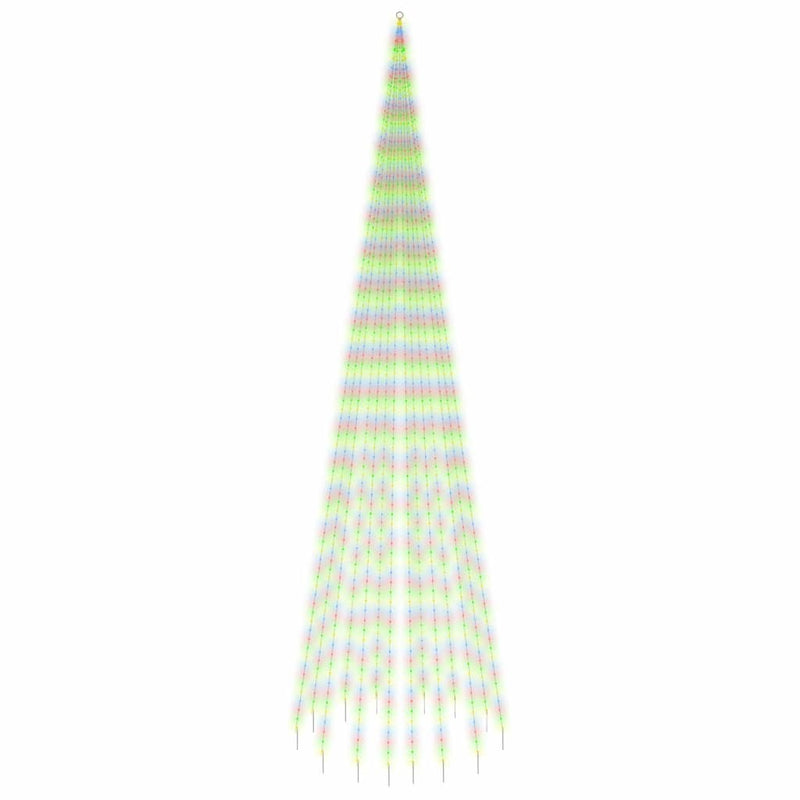 LED-Weihnachtsbaum für Fahnenmast Mehrfarbig 1134 LEDs 800 cm