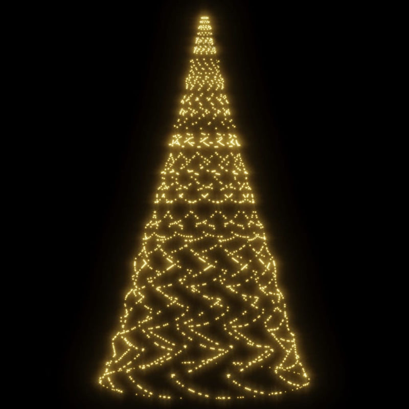 LED-Weihnachtsbaum für Fahnenmast Warmweiß 3000 LEDs 800 cm