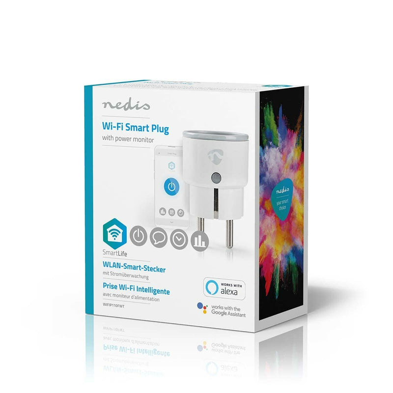 Intelligenter Stecker Nedis Weiß WLAN 2500 W Android, iOS (Restauriert A+)