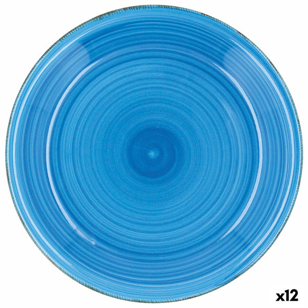 Flad plade Quid Vita Blau aus Keramik (Ø 27 cm) (12 Stück)
