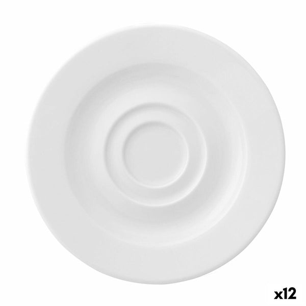 Teller Ariane Prime Espresso aus Keramik Weiß (13 cm) (12 Stück)