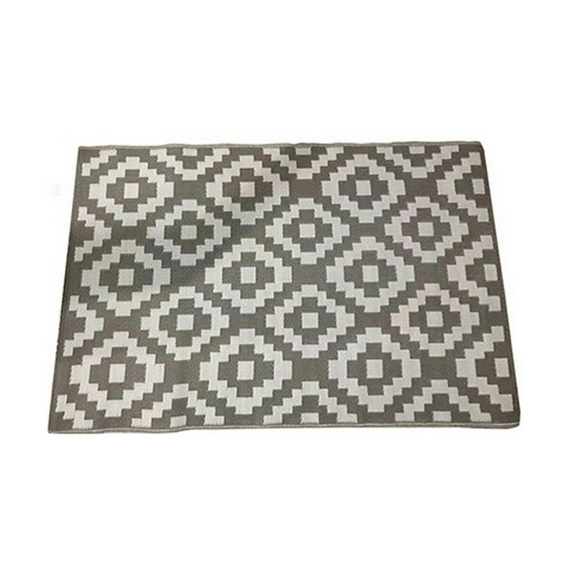 Teppich Grau Weiß Kunststoff (179 x 120 x 0,5 cm) (12 Stück)