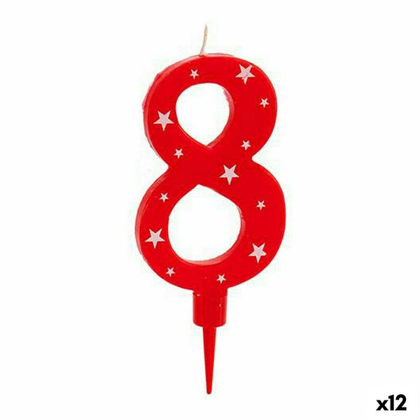 Kerze Geburtstag Zahle 8 (12 Stück)