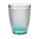 Becher Punkte türkis Glas (300 ml) (6 Stück)