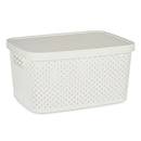 Aufbewahrungsbox mit Deckel Weiß Kunststoff 3,5 L (17,5 x 12,5 x 23,8 cm) (24 Stück)