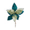Dekorative Blume Weihnachten Blau Kunststoff (24 x 27,5 x 1,5 cm) (48 Stück)