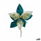 Dekorative Blume Weihnachten Blau Kunststoff (24 x 27,5 x 1,5 cm) (48 Stück)