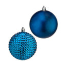 Weihnachtskugeln Set Blau Kunststoff (Ø 8 cm) (6 Stück)