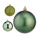 Weihnachtskugeln Set grün Kunststoff (Ø 8 cm) (24 Stück)