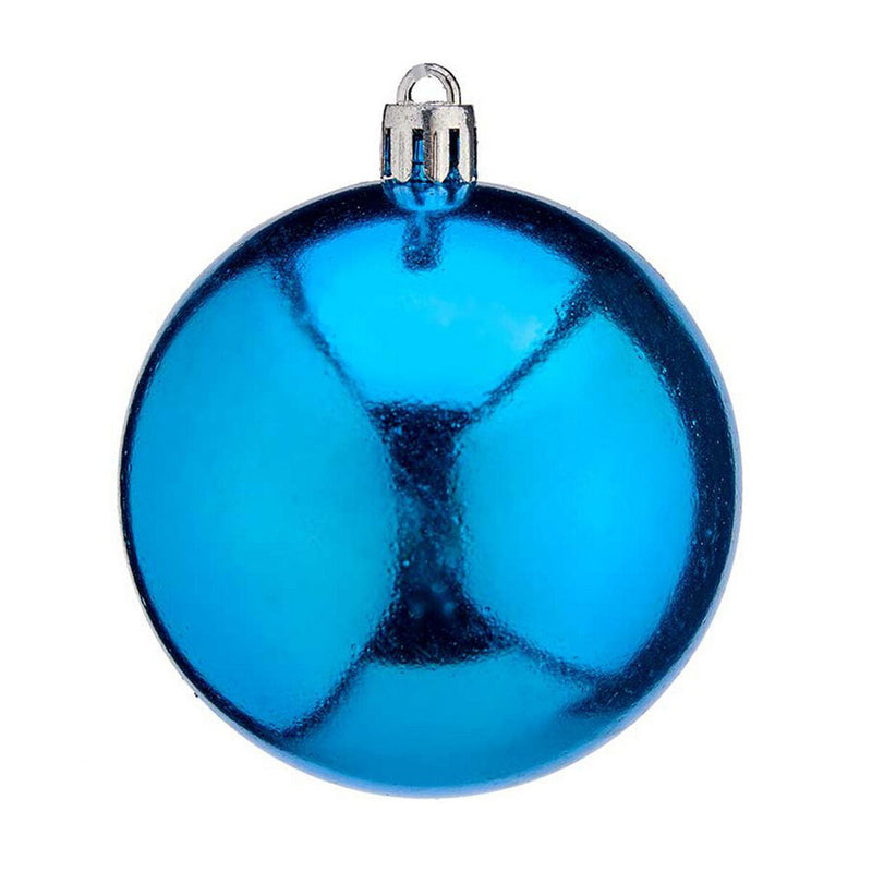 Weihnachtskugeln Set Blau Kunststoff (Ø 7 cm) (12 Stück)