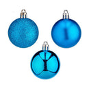 Weihnachtskugeln Set Blau Kunststoff (5 x 6 x 5 cm) (12 Stück)