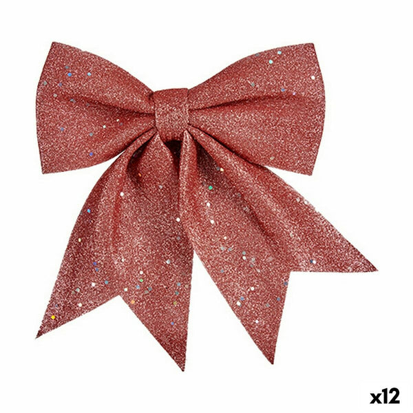 Weihnachtsschmuck Schleife Rosa polystyrol (20,5 x 3 x 25,5 cm) (12 Stück)